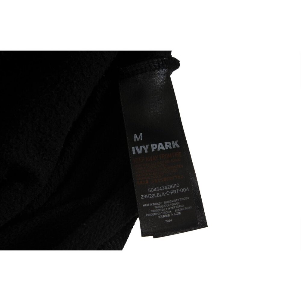 Ivy Park Womens Oversized Broken Logo Hoodie Size Medium White Black Cotton - Picture 6 of 7